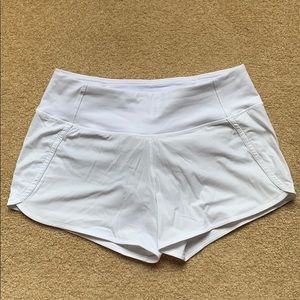 White LuluLemon Shorts